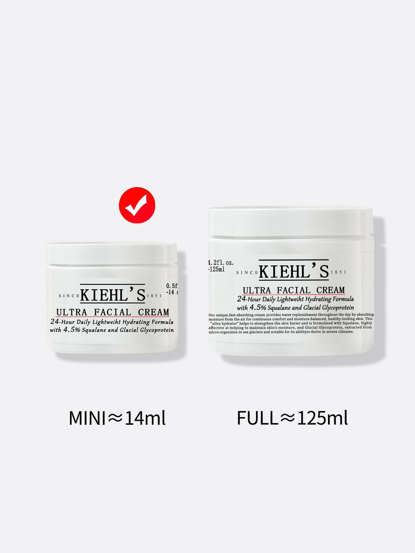 

Крем для лица Ultra Facial Cream со скваланом от Kiehl s - Сменный - 4,2 жидких унции/125 мл - 0,5 жидких унции/14 мл 0.5 FL.OZ./14ML