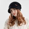 Chapeau d'hiver pour femmes, large bord court, élastique, couleur unie, doux, chaud, épais, peluche, résistant au froid, antidérapant, bonnet tricoté pour l'extérieur, hiver