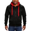 Men's Hooded Sweatshirt, Contrasting Color Sweatshirt, Sports  Zipper Casual Jacket