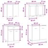 Kitchen Unit Lyon 4 Pcs Concrete Grey Wood Based Material