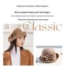 Women's Retro Wool Felt Bucket Hat - Elegant Folded Brim for Autumn/Winter