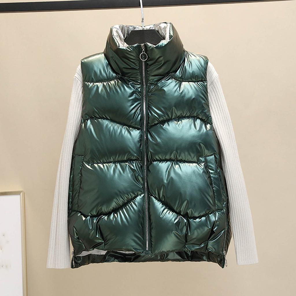 (SU)Women's Fashion Autumn/Winter Down Cotton Warm Horse Jacket Vest Jacket
