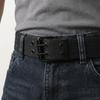 Double Row Canvas Waist Belt Metal Buckle Woven Belts Double Row Buckle Belt  Leisure Wear
