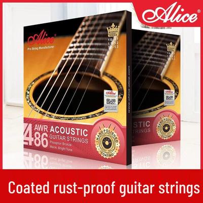Set di Corde per Chitarra Acustica Folk in Bronzo Fosforoso Rivestito Alice (6 Corde)