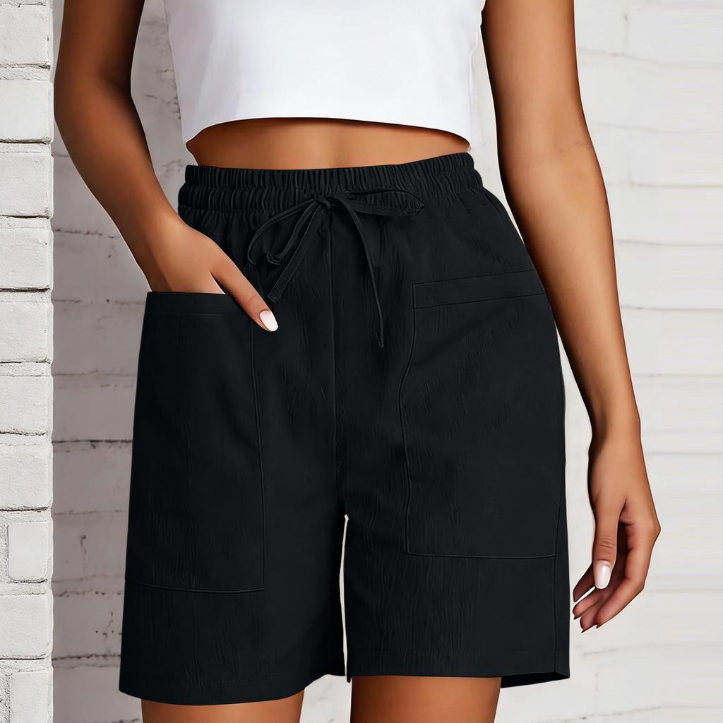 Women's Shorts Casual Summer  Color Beach Loose Pocket Short Skirt Pants