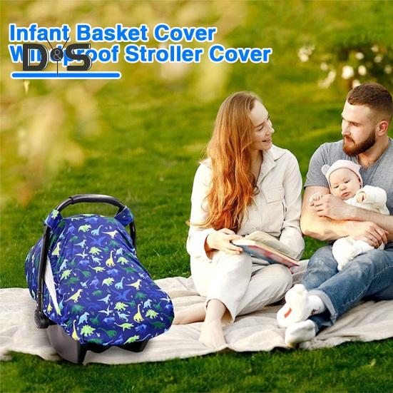 Infant Basket Cover Keep Warm Safe 360 Degree Windproof Protection Baby Basket Cover for Strollers Carriers