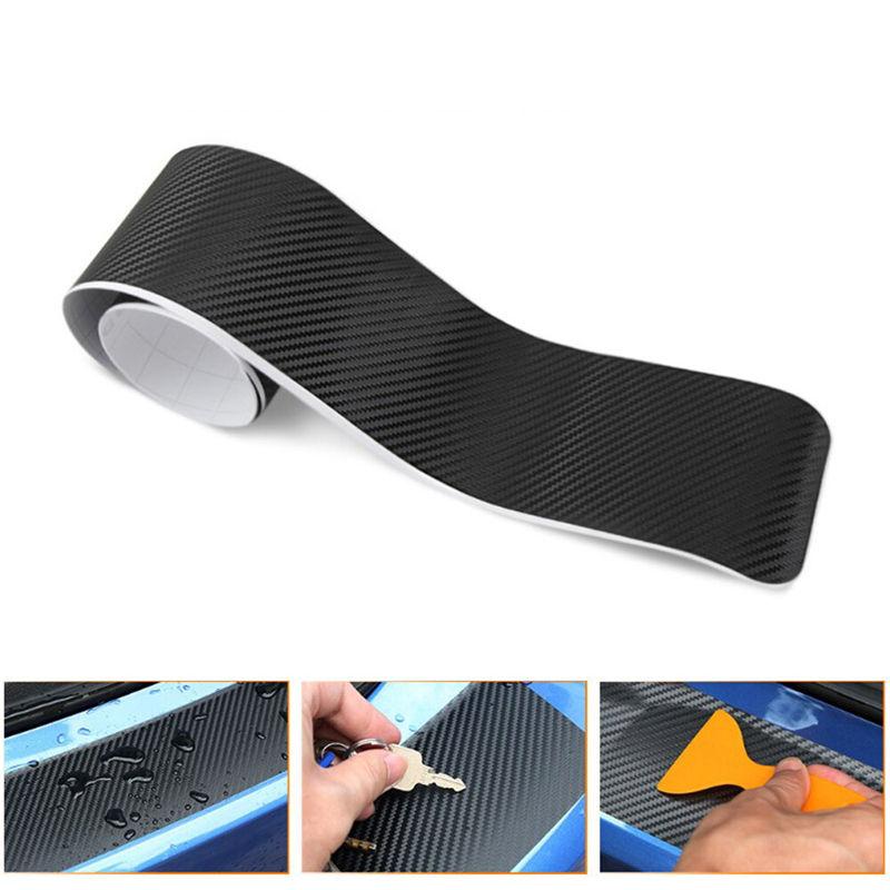 Carbon Fiber PVC Car Rear Bumper Edge Protector Corner Sticker Decal Accessories for Saloon SUV GZW