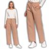 Women's High-Waisted Insulated Sweatpants 100% Cotton MORAJ M BEIGE