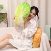 Creative Fruits And Vegetables Cabbage Green Peppers Pillow Blanket Plush Toys Home Sofa Pillow Cushion Muppet Doll