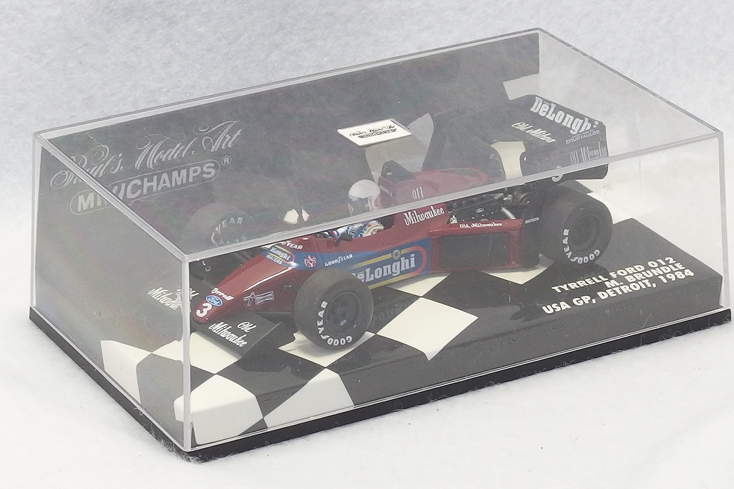 

MINICHAMPS F1 Tyrrell FORD 012 США 1984 Tyrrell Ford Мартин Брандл Американский Гран-при Детройт 400840003 PMA 4012138063303 1/43 #3 М.БРАНДЛ ГП, ДЕТРОЙТ,