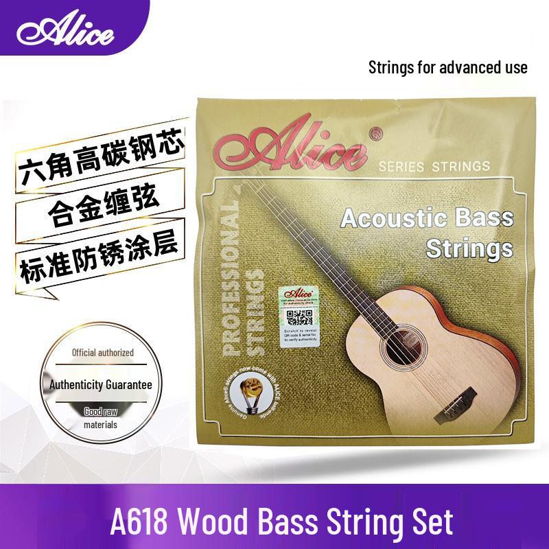 Alice A618 Wooden Bass 4-String Set for Advanced Players