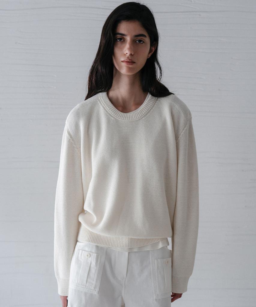 Beullaengkeulumumeon Crispy Crewneck Knit_Ivory