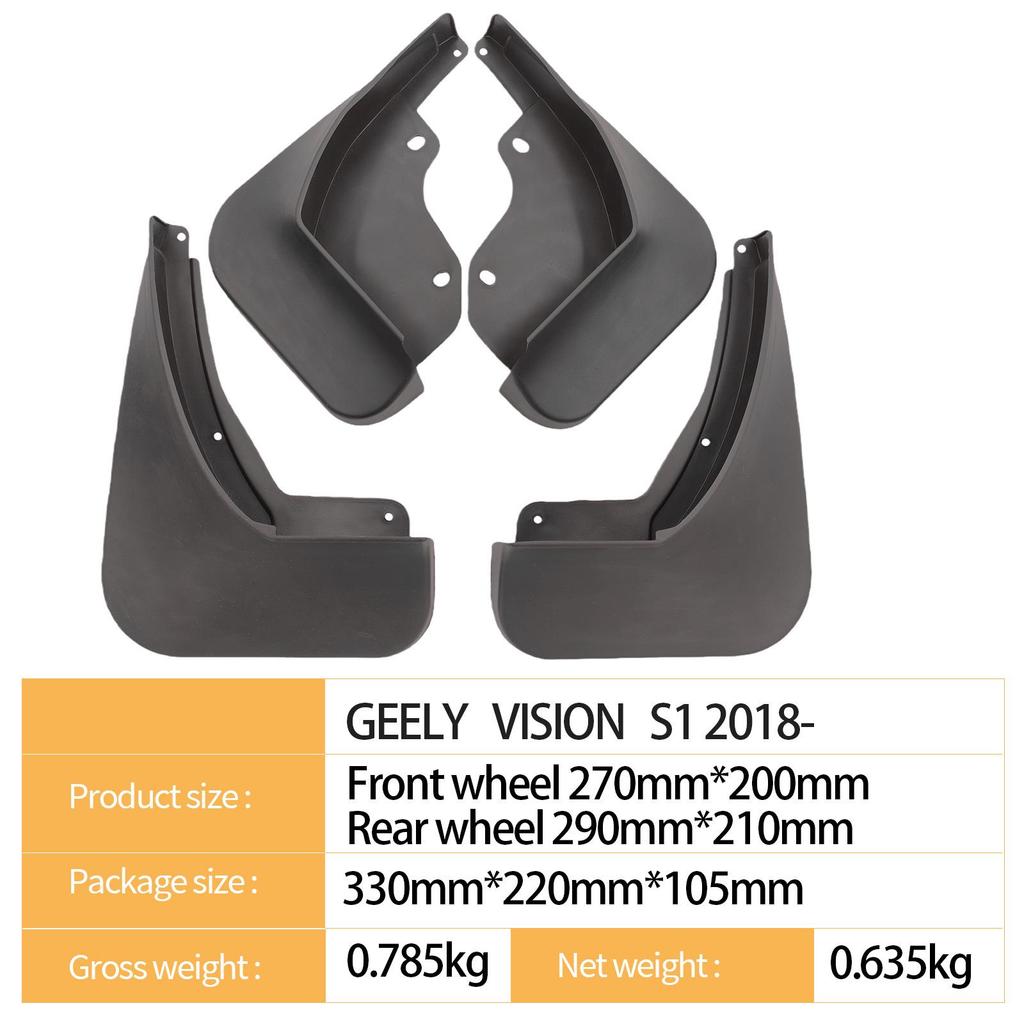 Compatible Mudguards for 2018 Geely Vision S1