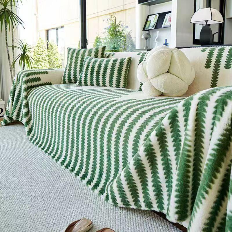 

Плюшевый чехол для дивана из искусственного меха кролика, зимнее пушистое теплое полотенце для дивана, универсальный нескользящий коврик для дивана, чехол для дивана, подушка для дивана 180x130