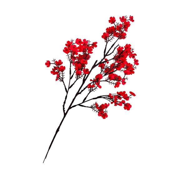 Konstgjorda Plomblomsgrenar 19,6" Falska Långstammade Vinterblomma för Bröllop Hemmakontor Sovrum Fest Bordscentrum