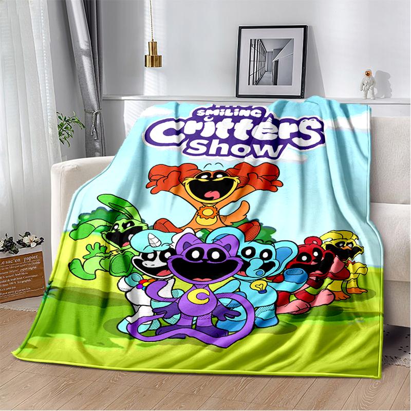 Cartoon S-Smiling C-Critters Catnap Craftycorn Soft Plush Blanket,Flannel Throw Blanket for Living Room Bedroom Bed Sofa Cover
