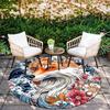Fox pattern round rug,Carpet Rug for Living Room Bedroom Sofa Playroom Decor,Non-slip Floor Mat,Holiday Gifts and Birthday Gifts