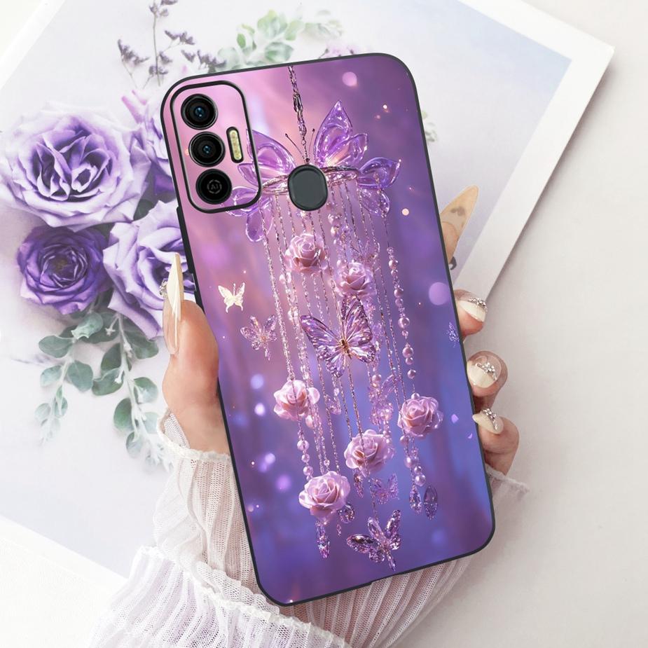 For Tecno Spark 7 Pro Case Spark7 T KF6p New Luxury Painted Cover Soft Silicone Case For Tecno Spark 7P 7T Spark7 Pro Funda Bags