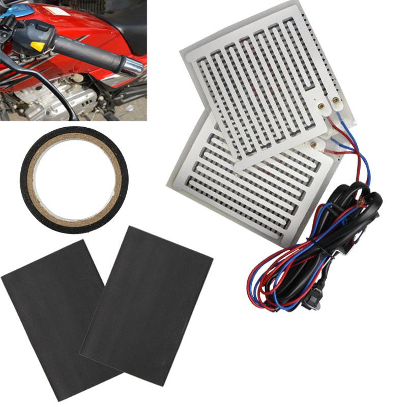 Motorcycle Handle Heater 12v Motorcycle Electric Car Heating Handle Cover Heated Hand Grip E-Bike Handlebar Heater Warmer Kit
