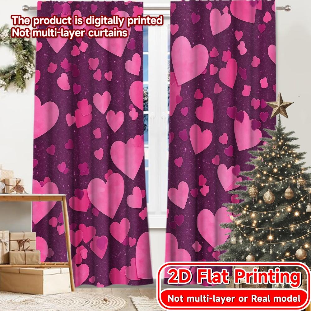 

2pcs, 2D FLAT PRINTING Curtains (Without Rod) Heartfall(1) Halloween Festival Creative Curtains Versatile Durable Polyester 52.50 × 116.00 cm 2 pcs