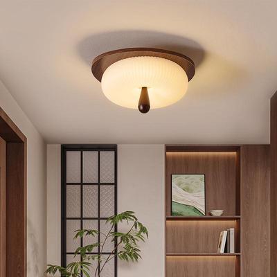 Retro Chinese-Style Wooden Ceiling Light for Bedroom or Balcony