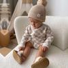 Infant Woolen Knitted Plaid Cotton Sweater Set