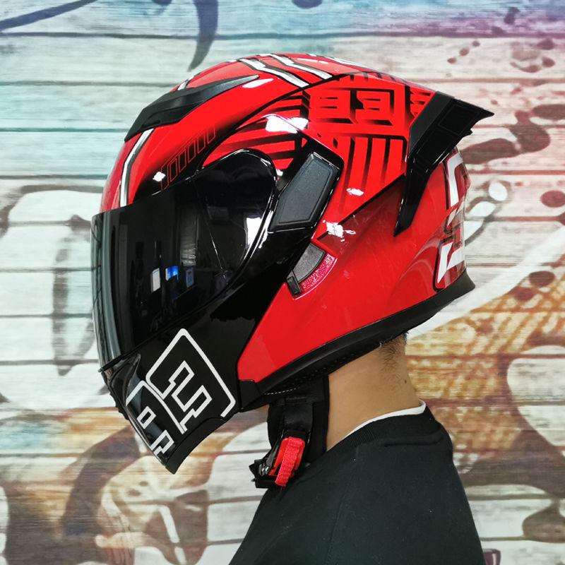 JIEKAI Motorcycle Helmet With Men's And Women's Dual Lenses Uncover Helmet / Electric Vehicle Semi Full Cover Locomotive