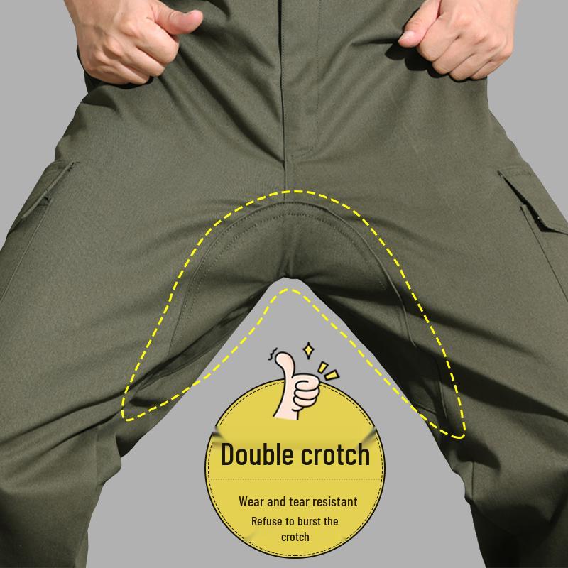 Men's Tear-Resistant Summer Work Overalls for Construction and Welding