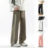 Spring and autumn new long pants men's loose and versatile drawstring straight two bars sports drape sweatpants men