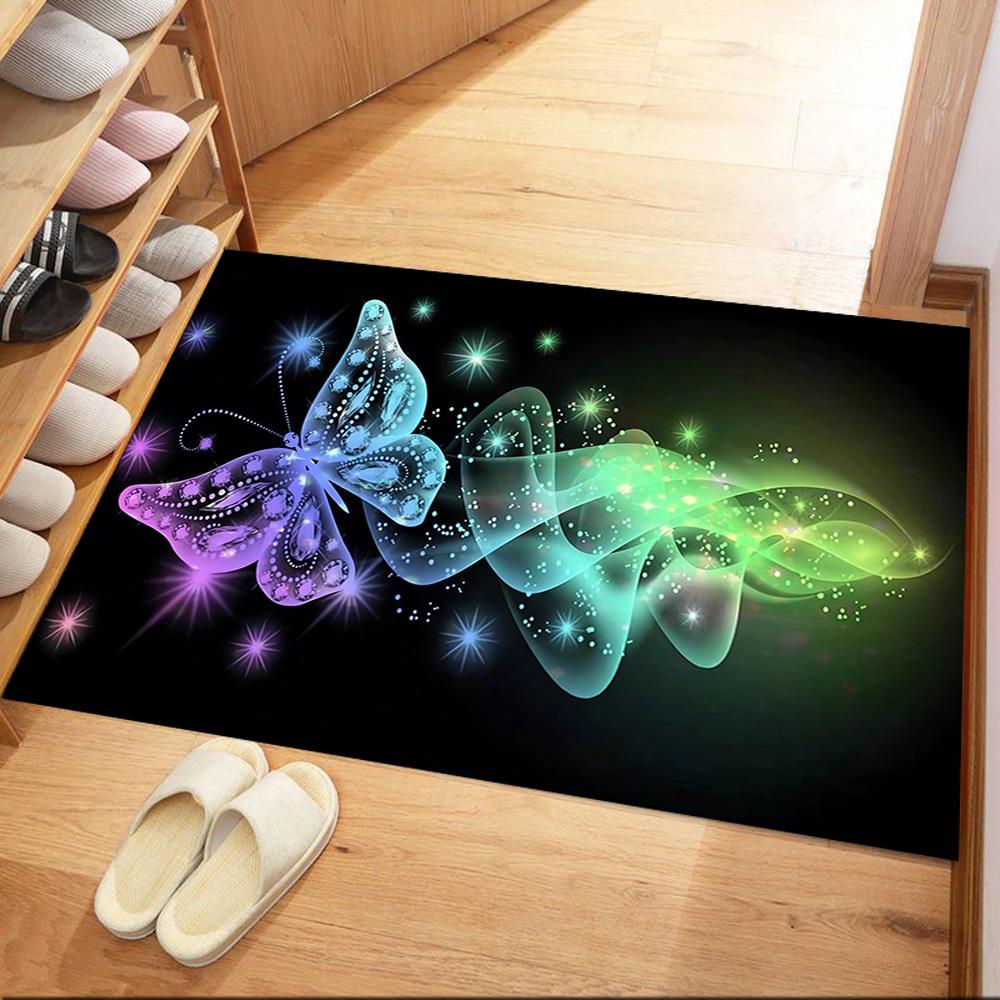 Steampunk Butterfly Fantasy Floor Mats for Living Room, Bedroom and Room Decoration Are Suitable for Gifts.