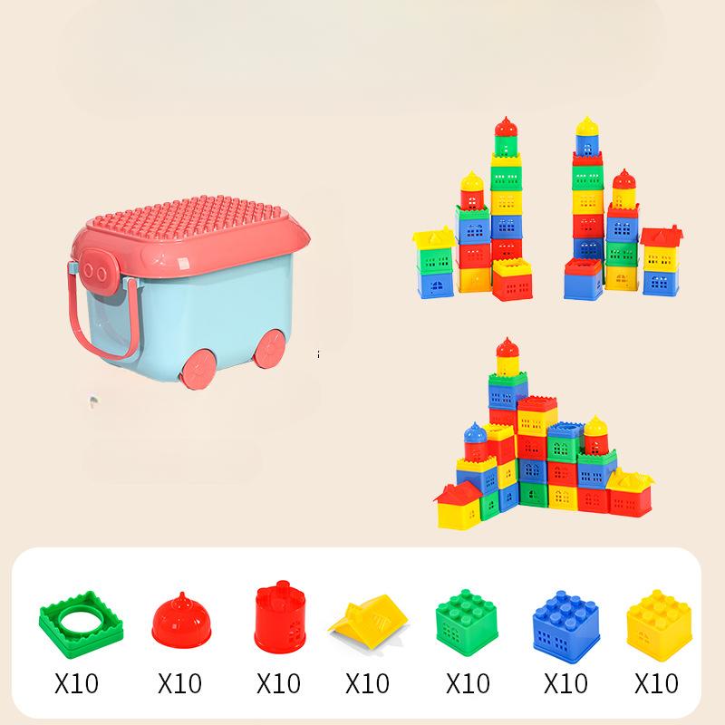 Children's Educational Enlightenment Building Blocks Toy Building Assembly and Plug-in Particle Building Blocks Home Companion New Toys