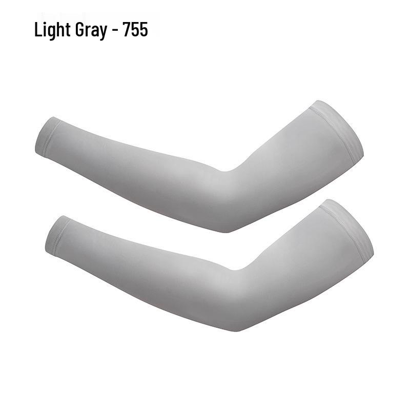 Men s UV Protection Ice Silk Arm Sleeves: Motorcycle, Sun Protection & Summer Fishing L светло-серый