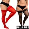 Large Plus Size Tight High Stockings for Oversize Women Fashion Sexy Over Knee Ultra Thin NEW Elastic Lace silk Black White Fishnet long Socks XXXXL