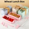 Microwave Lunch Box Wheat Straw Lunch Containers New Bento Box