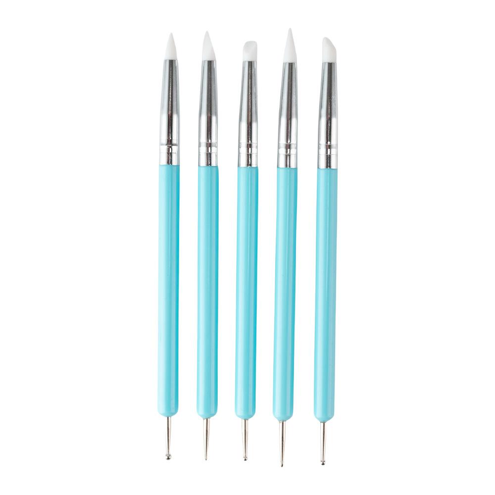 Silicone Clay Sculpting Modeling Dotting Tool Pottery Craft Use for DIY Handicraft Silicone Brush Sculpture Pottery, Nail Art