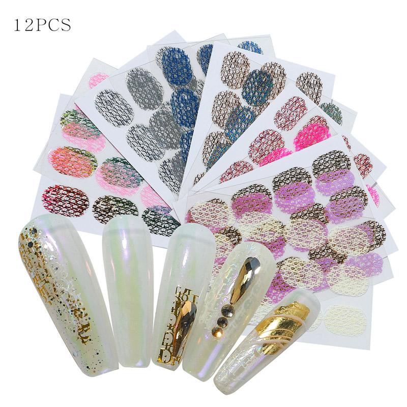 

12 шт. набор наклеек для ногтей с рисунком змеи для дизайна ногтей, новые смешанные наклейки для дизайна ногтей, наклейки для украшения ногтей 12PC