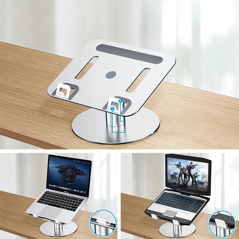 Oatsbasf Metal Notebool Holder Adjustable Portable Laptop Table Stand 360°Rotation Height Adjustable Tablet Stand Reading Holder