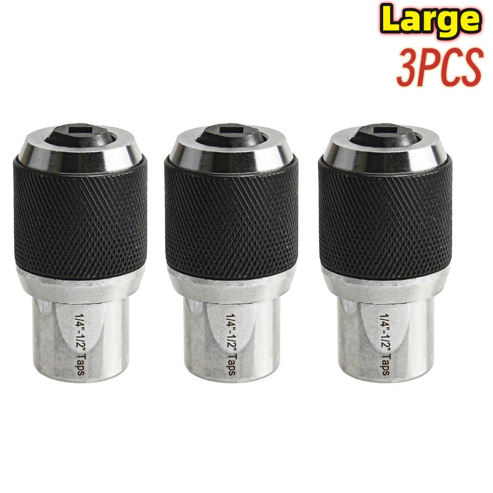 Tap Socket Ratchet Tap Wrench 3/8 inch Drive Hand Tool 1/4-1/2 Taps, 0-1/2 Taps Tapping Socket Set Tap Socket Adapter