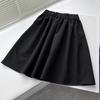 2024 Autumn/Winter Low Waist Black Slim Silhouette Tutu Skirt for Women