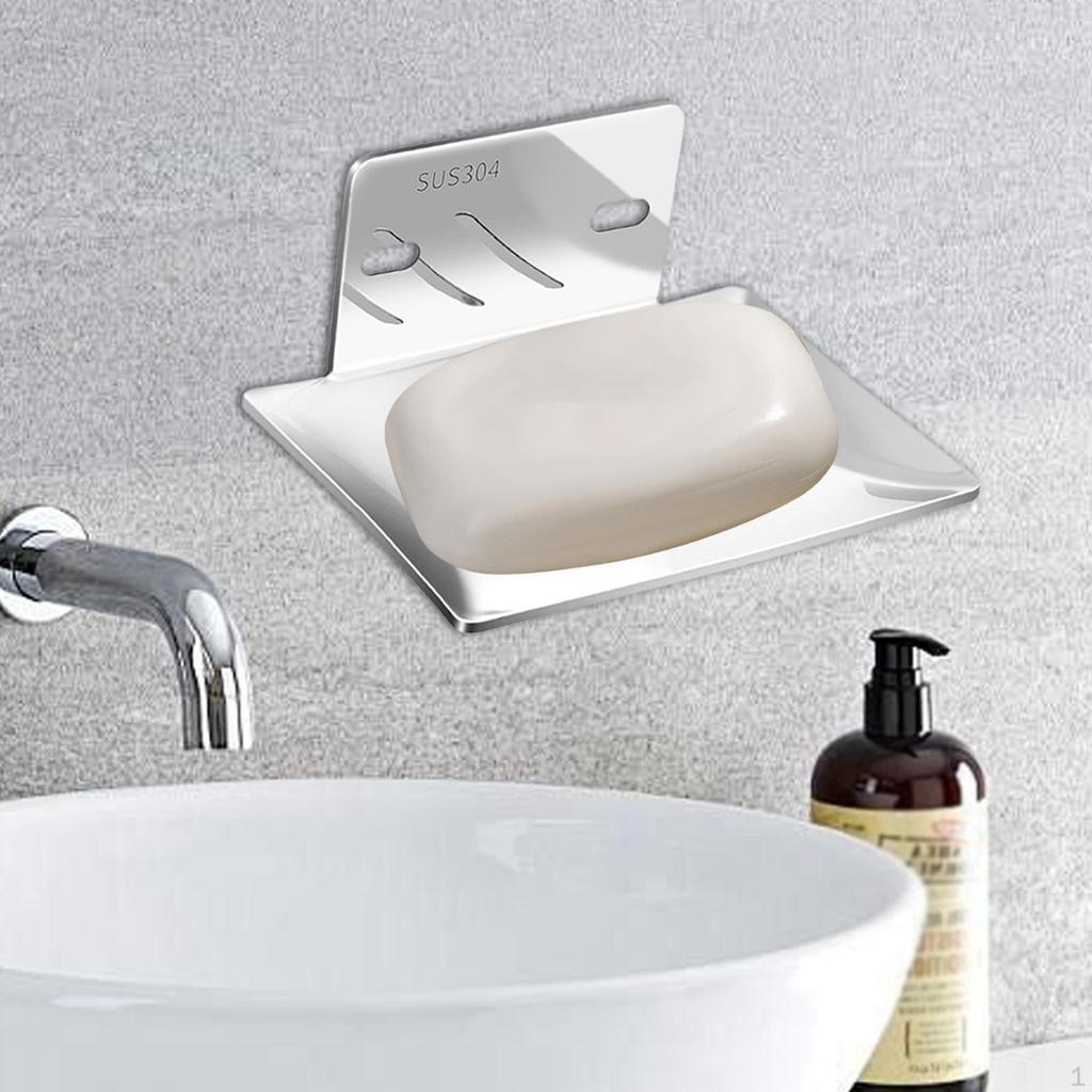 Bar Soap Holder Easy to Install Removable Sponge Sink Rack for Glasses Shower Wall