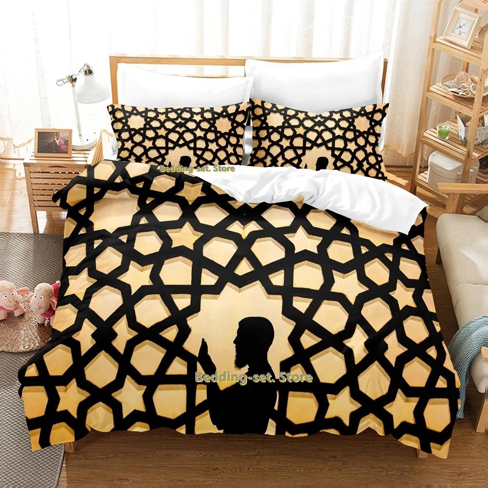 Ramadan Bedding Set Single Twin Full Queen King Size Bed Set Adult Kid Bedroom Duvetcover Sets 3D Print Anime Bed Sheet Set