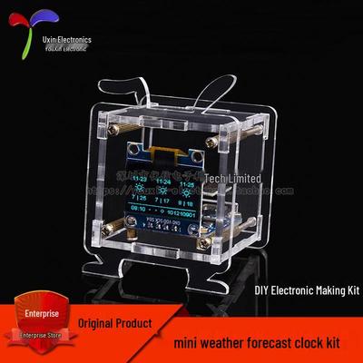 ESP8266 Wetteruhr: OLED-Display, WiFi, Temperatur- & Feuchtigkeits-DIY-Kit