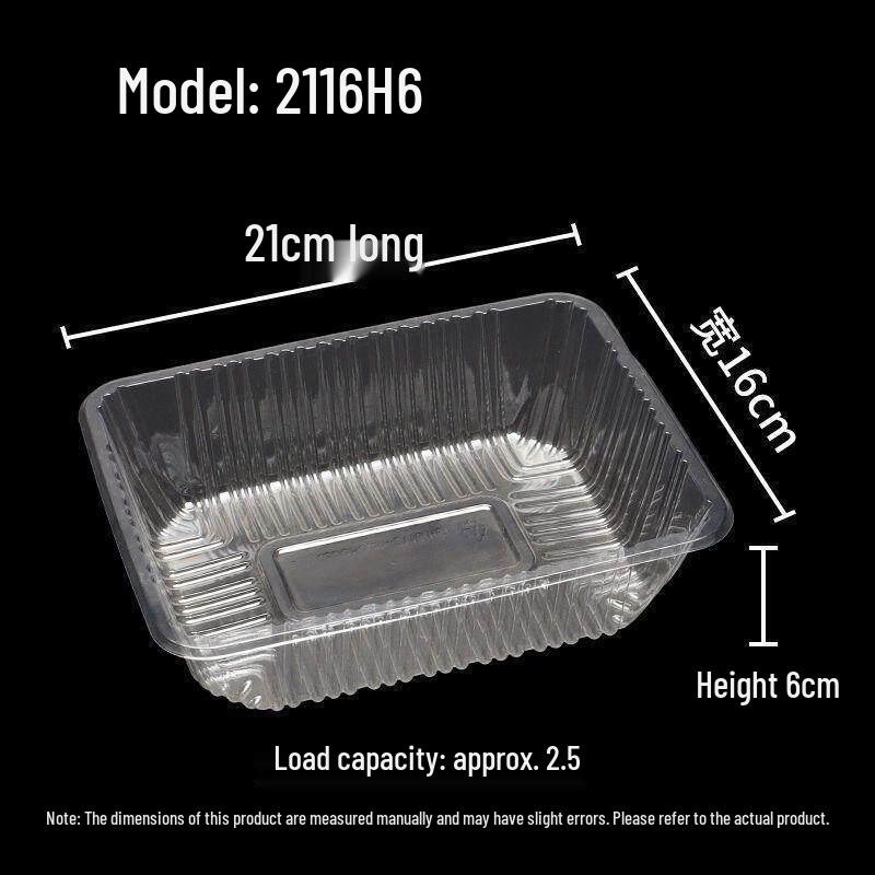 Disposable Transparent Rectangular Fruit Salad Box with Lid for Freshness Preservation