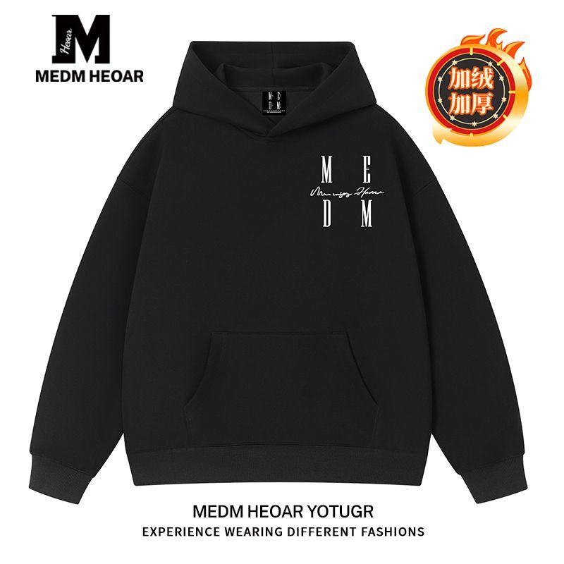[Three Labels Complete] Medm Heoar [Same Style as Wang Heyi] American Hoodie Couple Fashion Brand Top