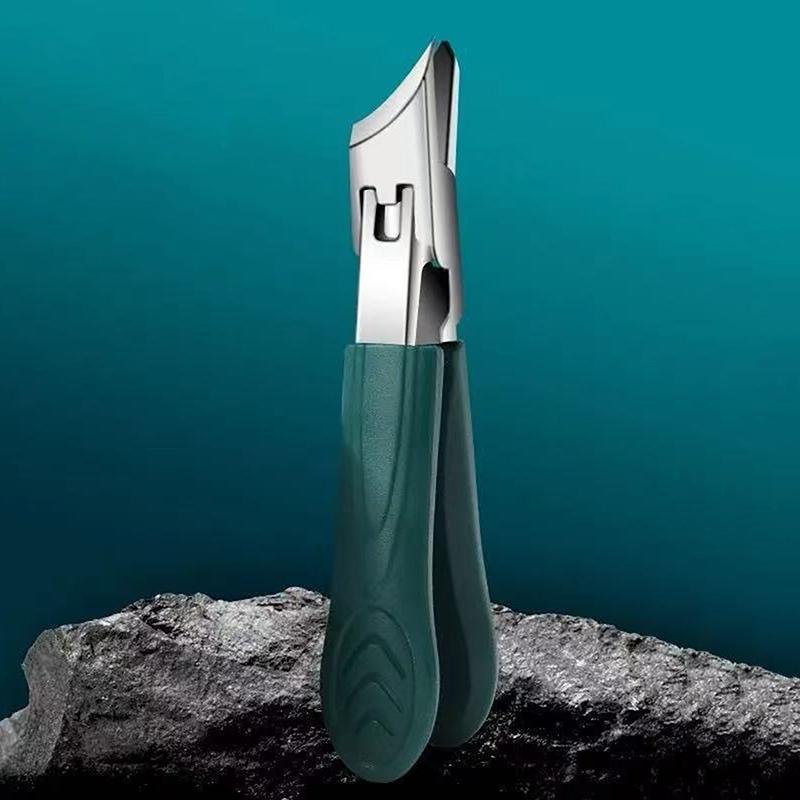 Tăietor de unghii curbat din oțel inoxidabil Tăietoare pentru unghii de mână și de picior Îndepărtător de cuticule anti-stropire Tăietoare pentru unghii de mână