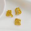 Gold-Plated Baojin Flower Buckle: Wealth & Bloom DIY Accessory