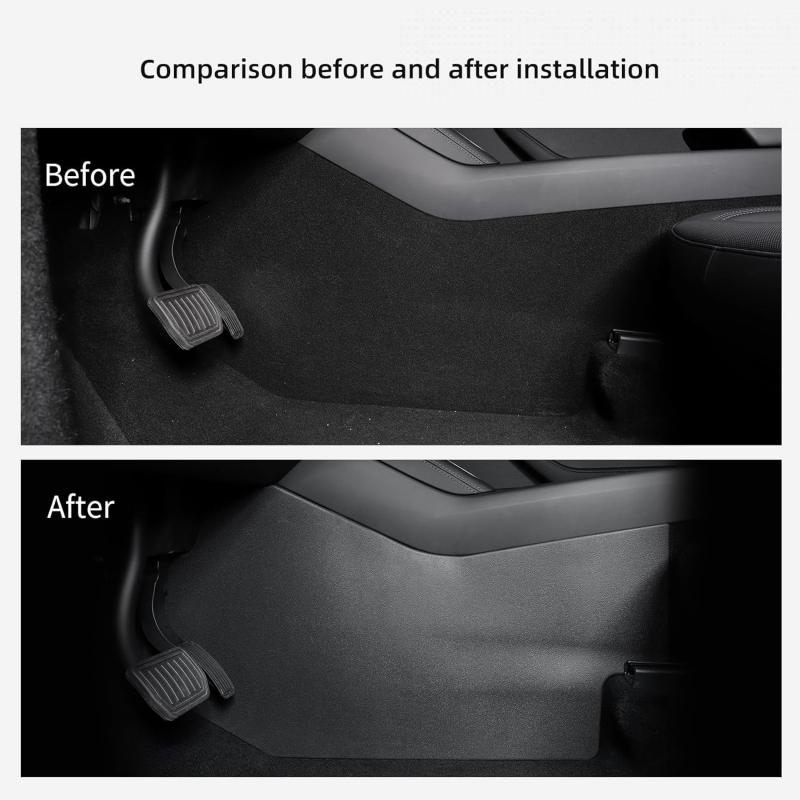 For Tesla Model Y Juniper/Launch 2025 Central Control Side Anti Kick Pad TPE Anti-Dirt Protective Cover Car Interior Accessories