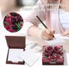 Wooden DIY Diamond Painting Kit Note Box Contains 160 Sheets of Paper Memo Paper Storage Box Diamond Art for Office Desk