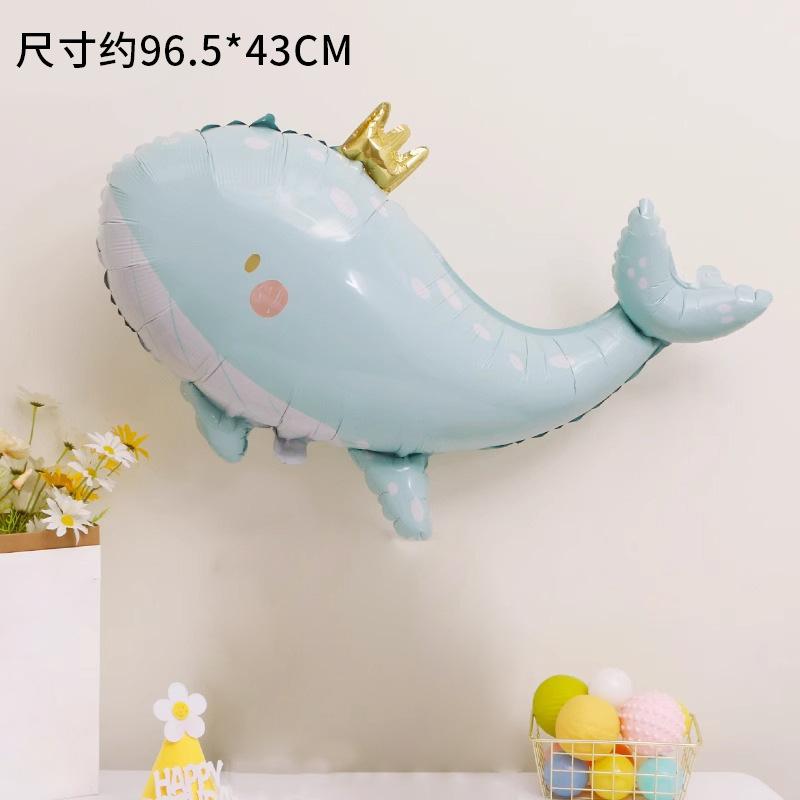 Ocean Animal Balloons, Baby Birthday Party Arrangement, Children'S Birthday Cartoon Living Room Print Special Shape