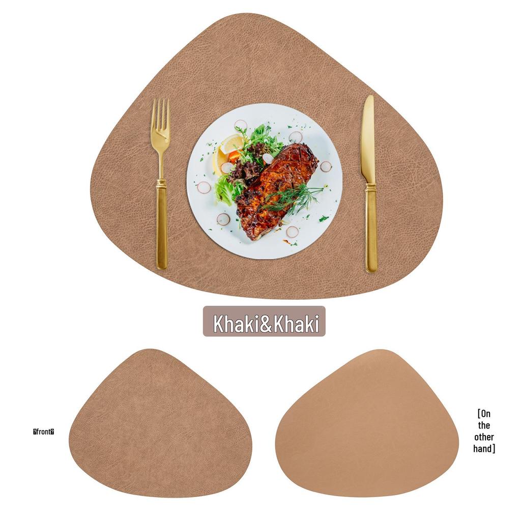 Water Drop Cowhide-Style Double-Sided Placemat: Anti-Scalding Heat Insulation Coaster, Ins Style.